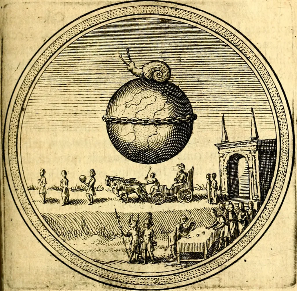 An illustration from Emblemata politica. Quibus ea, quae ad principatum spectant breviter demonstrantur singulor vero explicatio fusius proponitur. Opus novum, 1618, leaf 170
