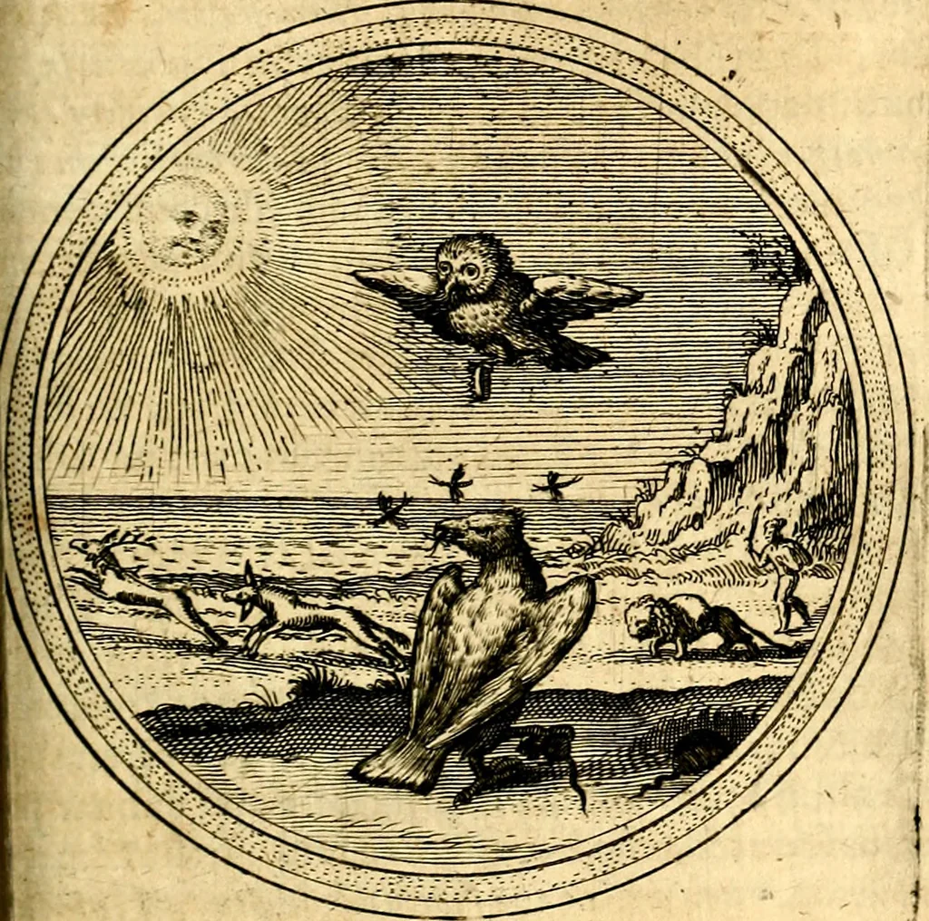 An illustration from Emblemata politica. Quibus ea, quae ad principatum spectant breviter demonstrantur singulor vero explicatio fusius proponitur. Opus novum, 1618, leaf 174