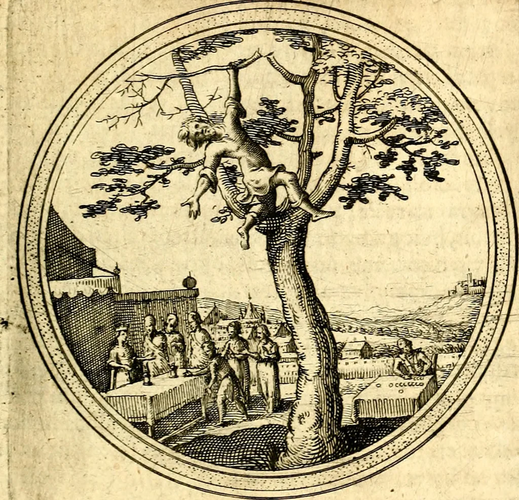 An illustration from Emblemata politica. Quibus ea, quae ad principatum spectant breviter demonstrantur singulor vero explicatio fusius proponitur. Opus novum, 1618, leaf 218