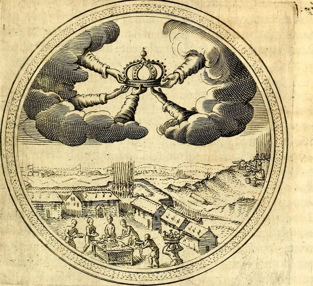 An illustration from Emblemata politica. Quibus ea, quae ad principatum spectant breviter demonstrantur singulor vero explicatio fusius proponitur. Opus novum, 1618, leaf 222
