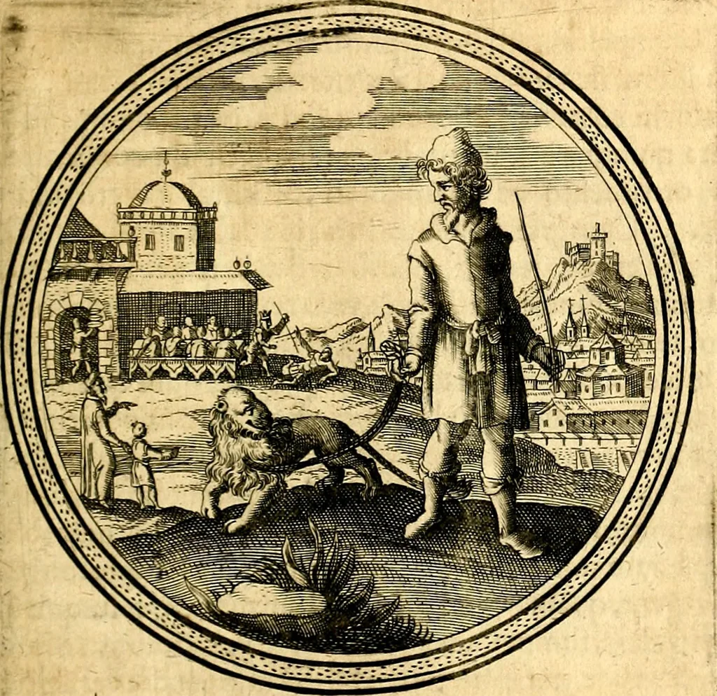An illustration from Emblemata politica. Quibus ea, quae ad principatum spectant breviter demonstrantur singulor vero explicatio fusius proponitur. Opus novum, 1618, leaf 78
