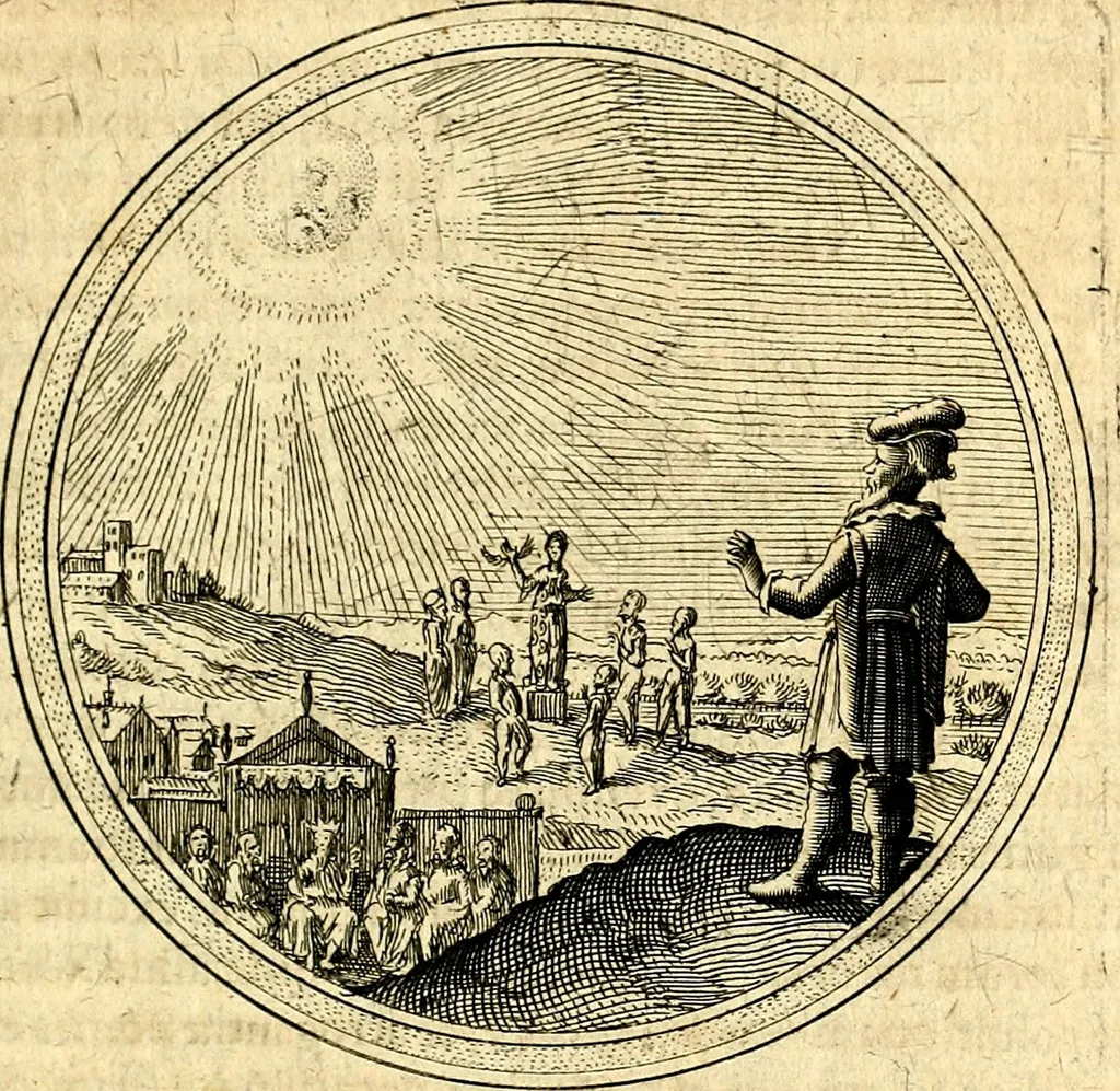 An illustration from Emblemata politica. Quibus ea, quae ad principatum spectant breviter demonstrantur singulor vero explicatio fusius proponitur. Opus novum, 1618, leaf 130