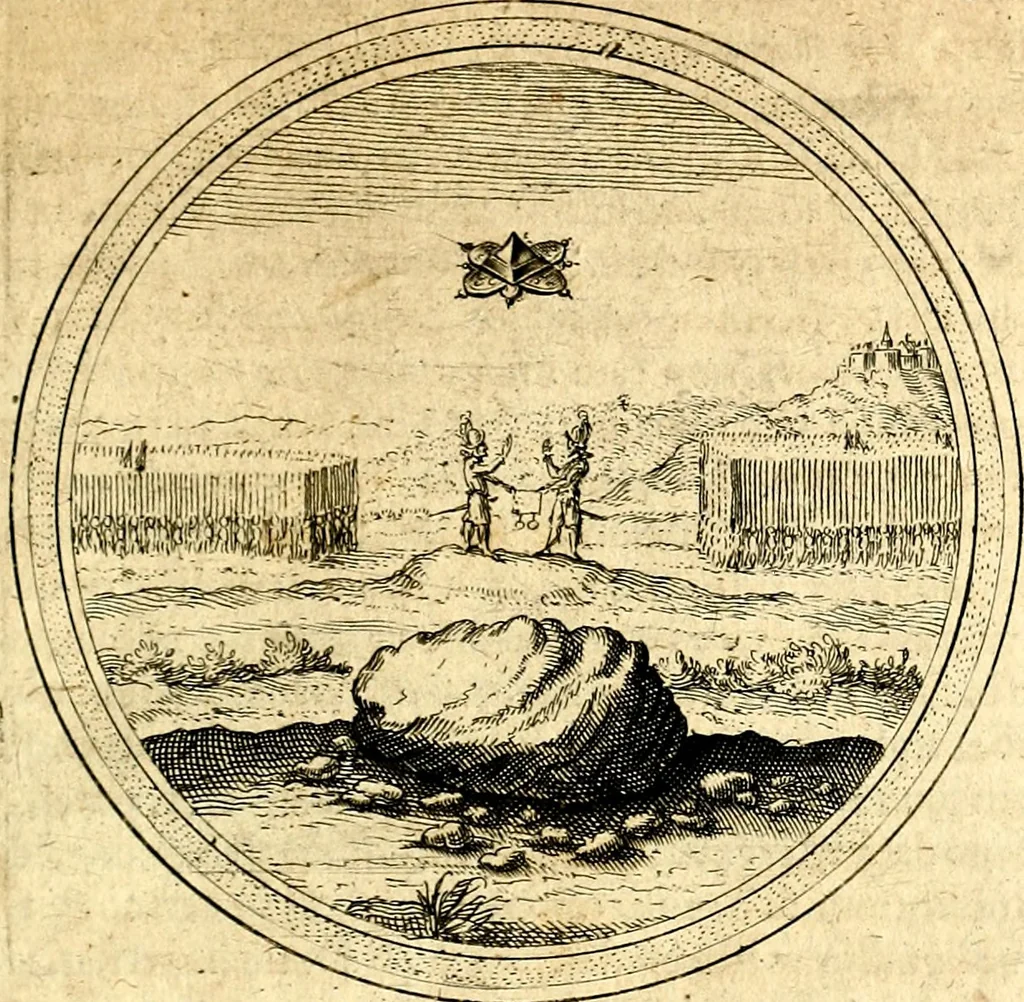 An illustration from Emblemata politica. Quibus ea, quae ad principatum spectant breviter demonstrantur singulor vero explicatio fusius proponitur. Opus novum, 1618, leaf 186