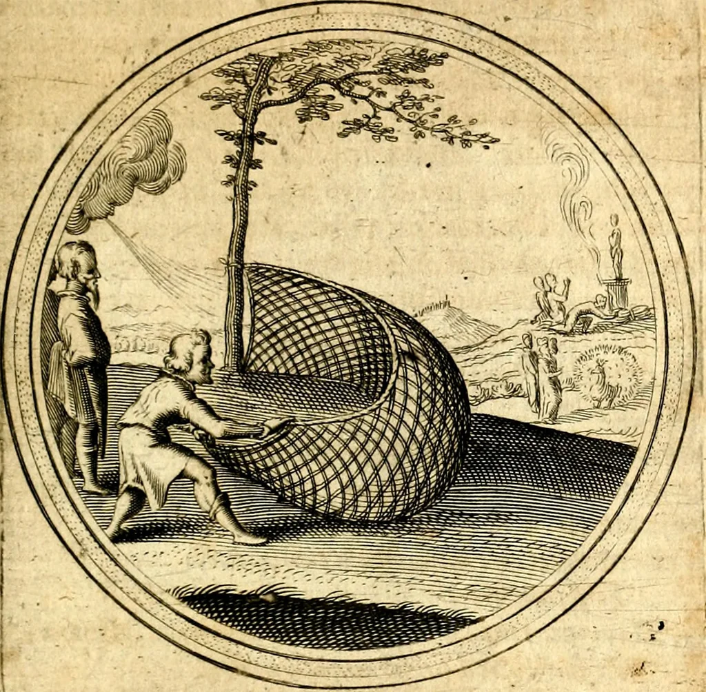 An illustration from Emblemata politica. Quibus ea, quae ad principatum spectant breviter demonstrantur singulor vero explicatio fusius proponitur. Opus novum, 1618, leaf 202