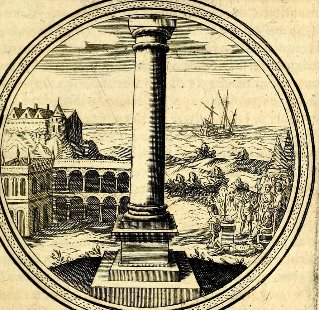An illustration from Emblemata politica. Quibus ea, quae ad principatum spectant breviter demonstrantur singulor vero explicatio fusius proponitur. Opus novum, 1618, leaf 30