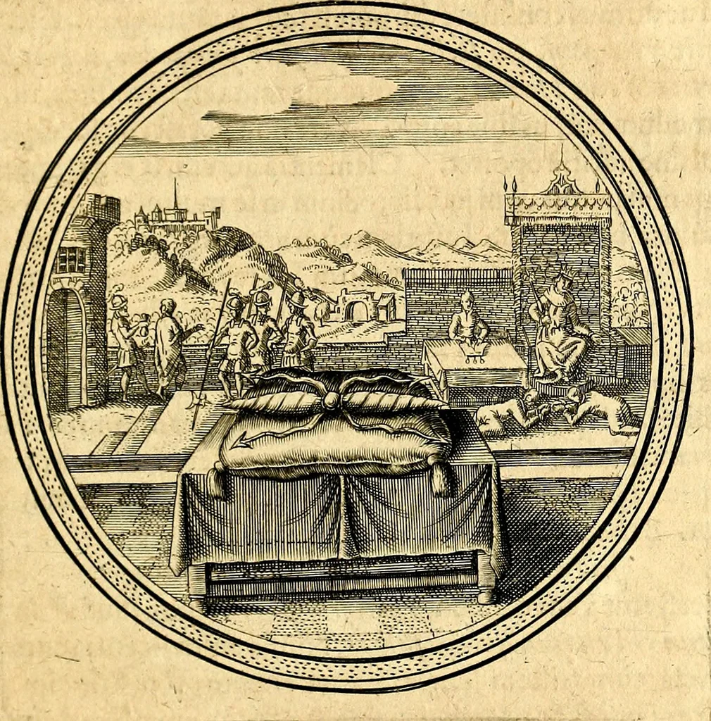 An illustration from Emblemata politica. Quibus ea, quae ad principatum spectant breviter demonstrantur singulor vero explicatio fusius proponitur. Opus novum, 1618, leaf 50