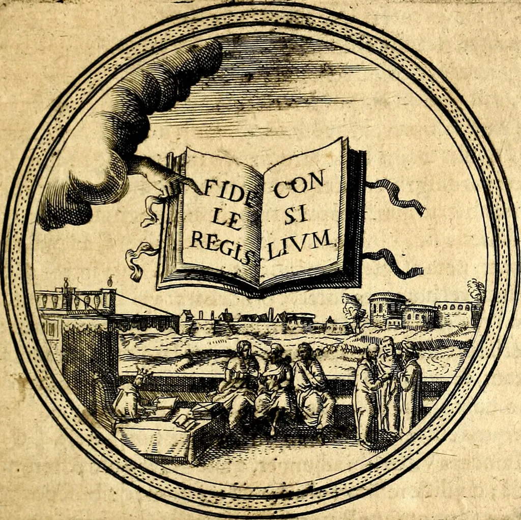 An illustration from Emblemata politica. Quibus ea, quae ad principatum spectant breviter demonstrantur singulor vero explicatio fusius proponitur. Opus novum, 1618, leaf 66