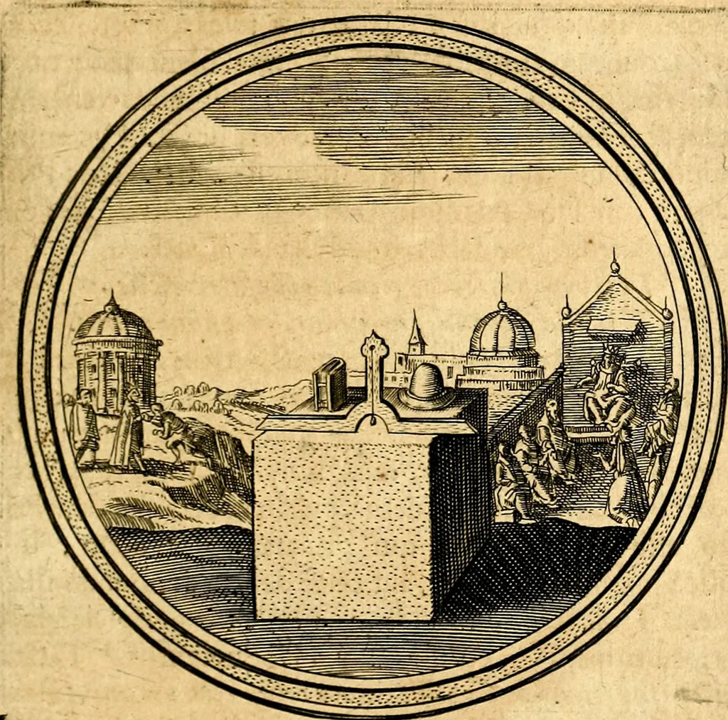 An illustration from Emblemata politica. Quibus ea, quae ad principatum spectant breviter demonstrantur singulor vero explicatio fusius proponitur. Opus novum, 1618, leaf 70