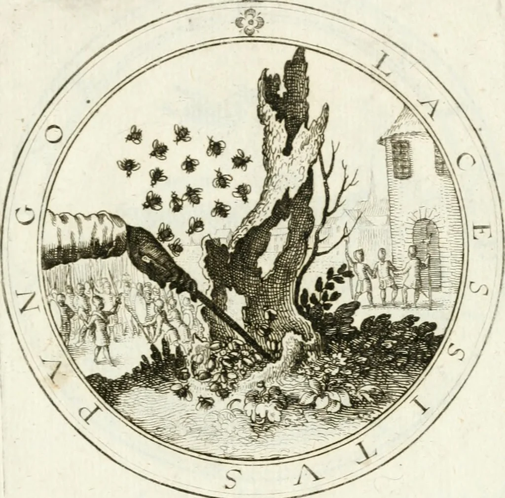 An illustration from Emblemata pro toga et sago, 1690, leaf 22