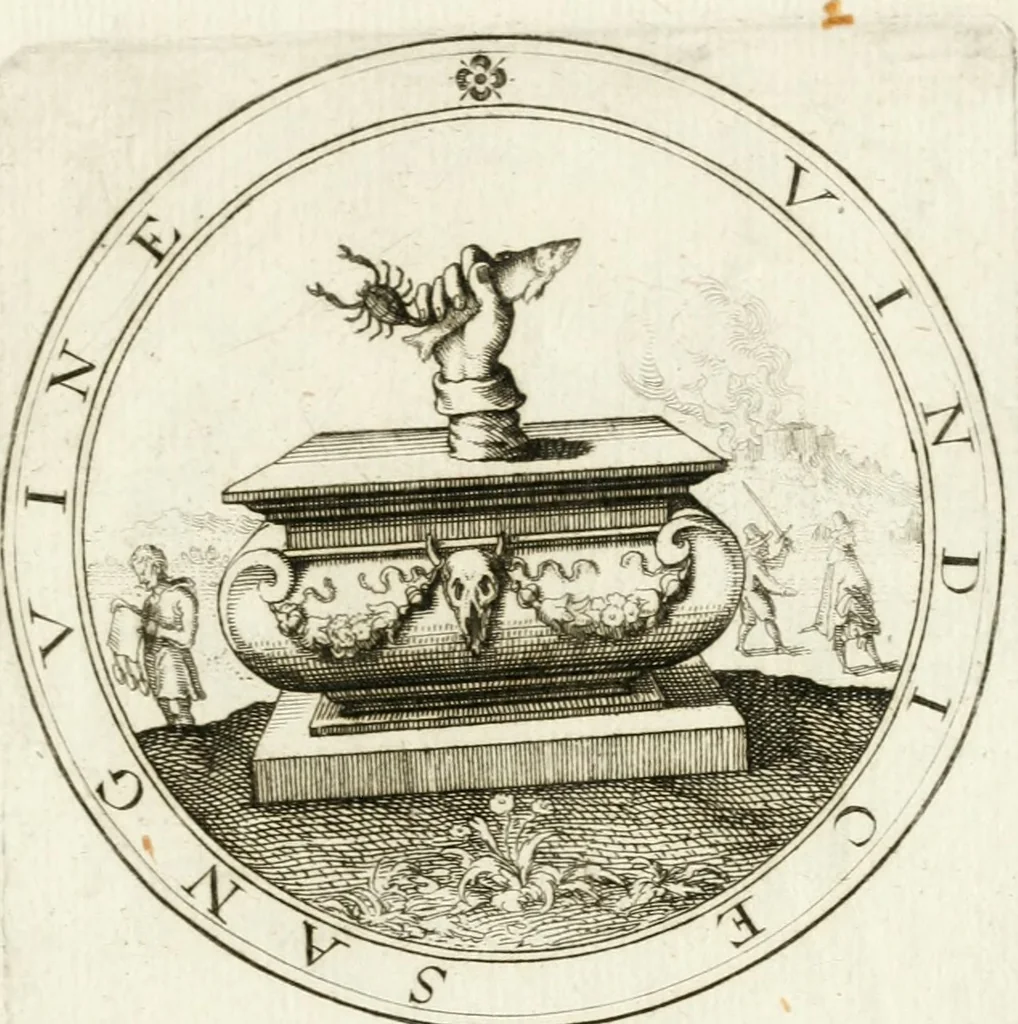 An illustration from Emblemata pro toga et sago, 1690, leaf 24