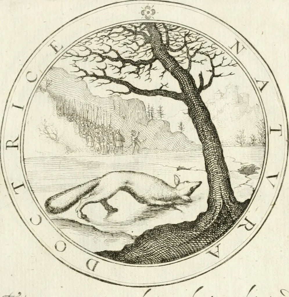 An illustration from Emblemata pro toga et sago, 1690, leaf 30