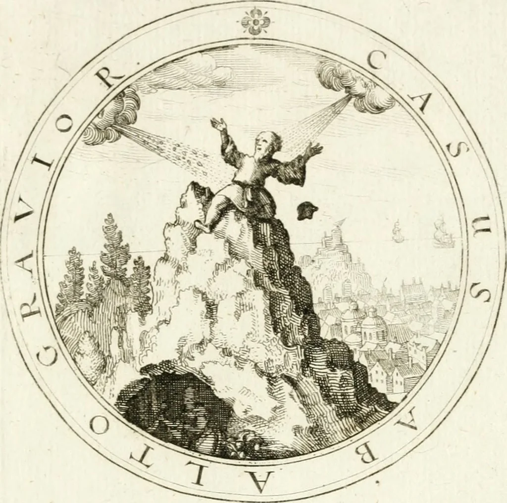 An illustration from Emblemata pro toga et sago, 1690, leaf 40