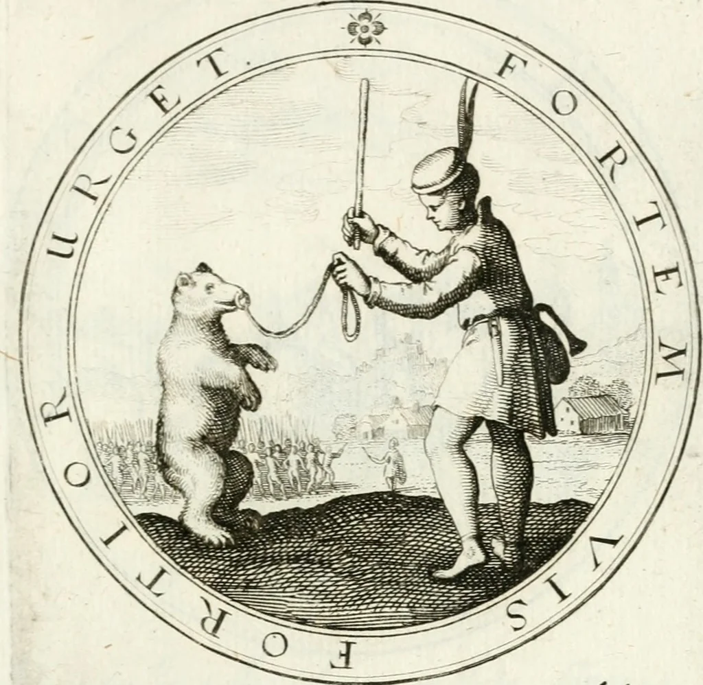 An illustration from Emblemata pro toga et sago, 1690, leaf 46