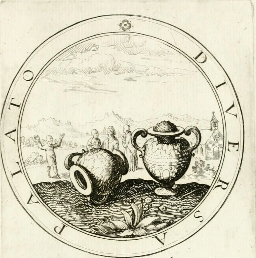 An illustration from Emblemata pro toga et sago, 1690, leaf 48