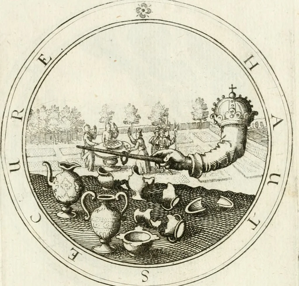 An illustration from Emblemata pro toga et sago, 1690, leaf 54