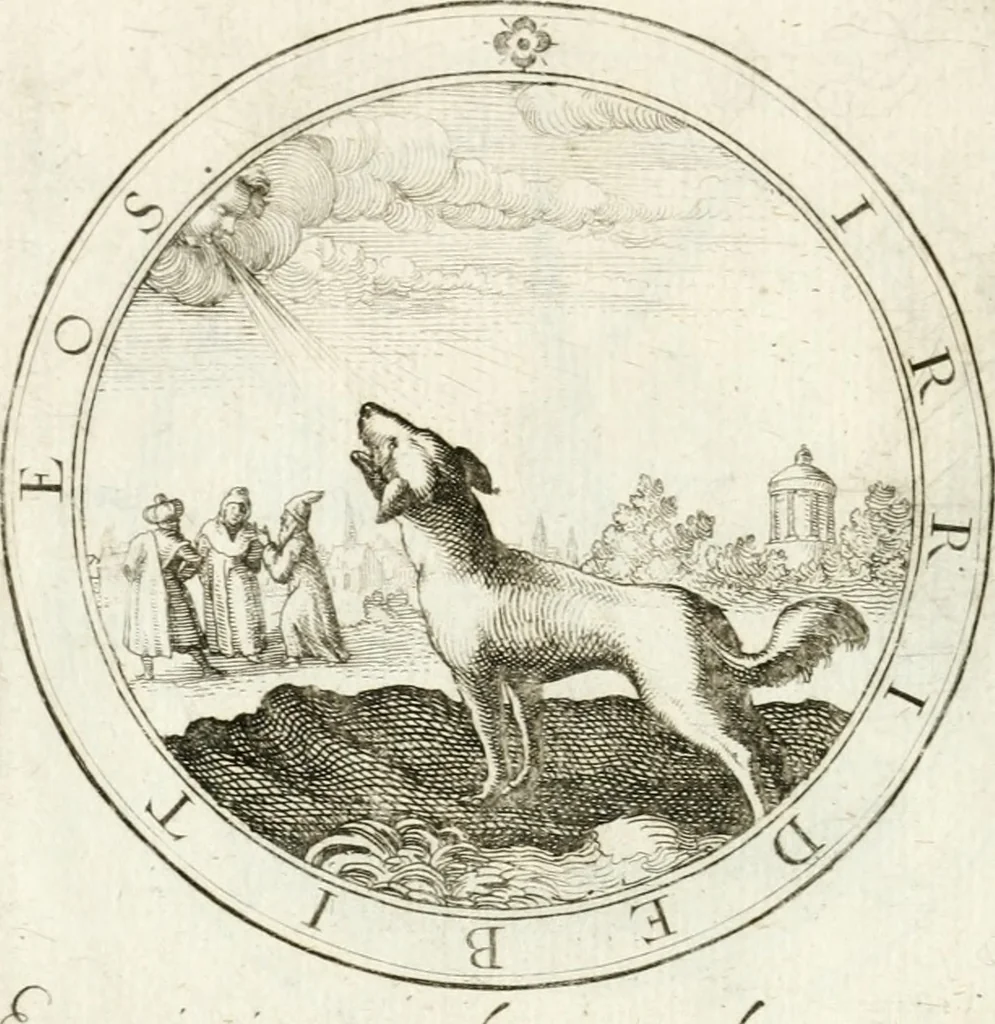 An illustration from Emblemata pro toga et sago, 1690, leaf 61