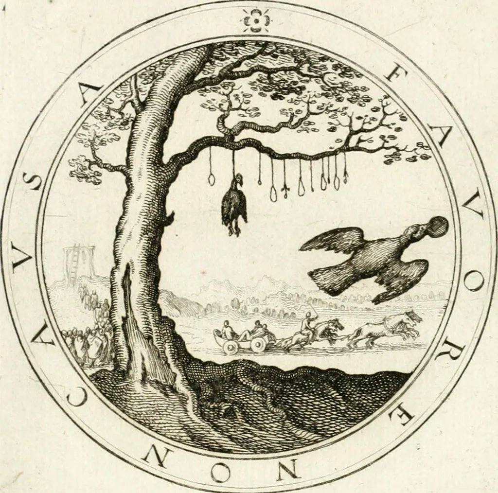An illustration from Emblemata pro toga et sago, 1690, leaf 67