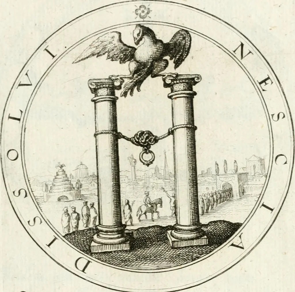 An illustration from Emblemata pro toga et sago, 1690, leaf 94