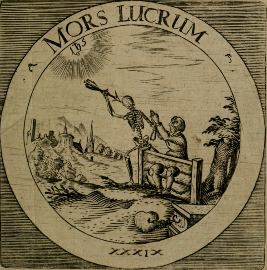 An illustration from Emblemata sacra : hoc est, decades quinque emblematum ex sacra scriptura, de dulcissimo nomine & cruce Jesu Christi, figuris aeneis incisorum ..., 1624, leaf 172