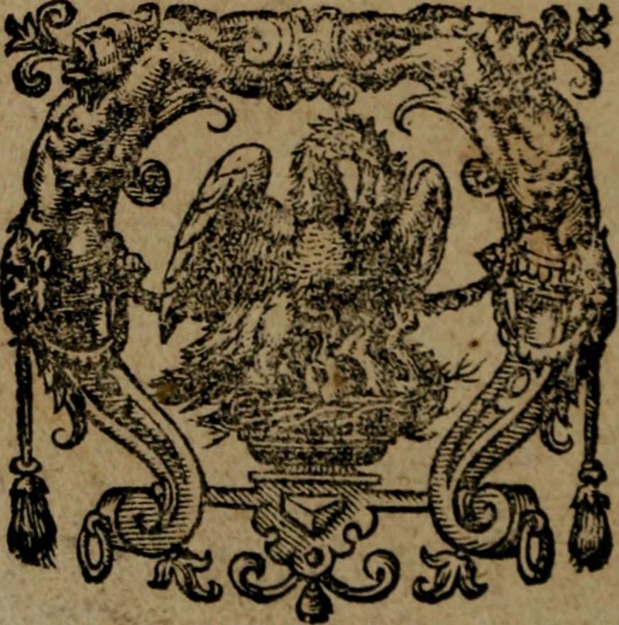 An illustration from Emblemata sacra : hoc est, decades quinque emblematum ex sacra scriptura, de dulcissimo nomine & cruce Jesu Christi, figuris aeneis incisorum ..., 1624, leaf 219