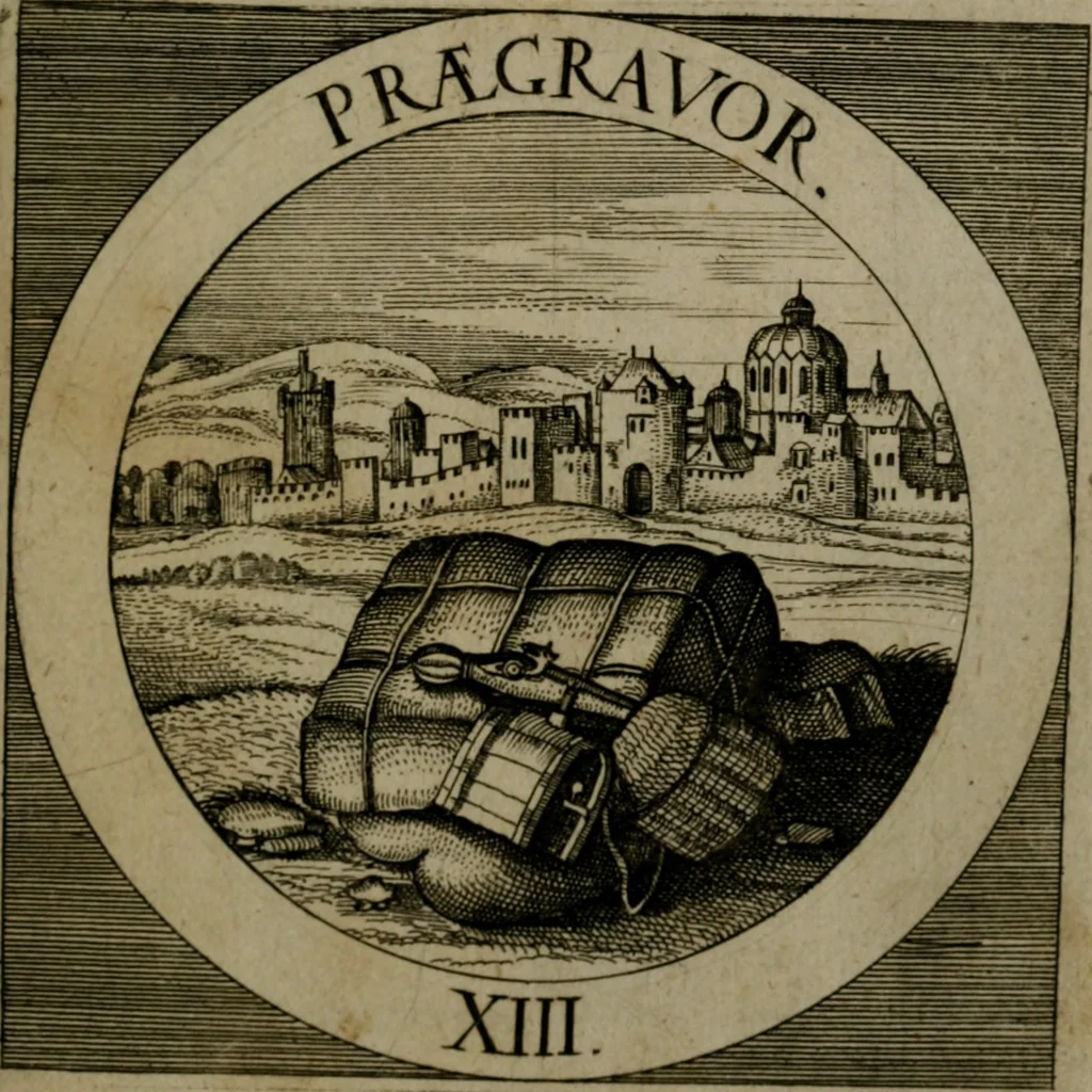 An illustration from Emblemata sacra : hoc est, decades quinque emblematum ex sacra scriptura, de dulcissimo nomine & cruce Jesu Christi, figuris aeneis incisorum ..., 1624, leaf 284