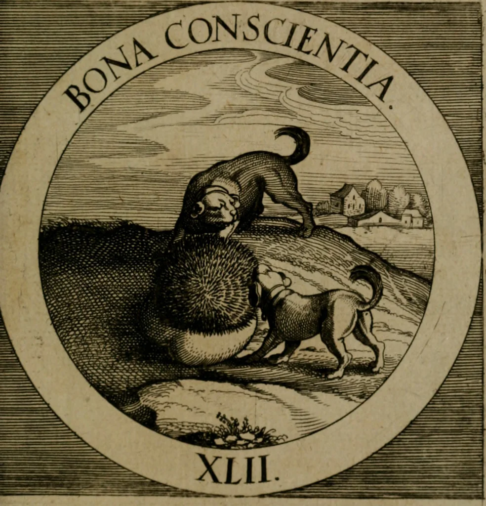 An illustration from Emblemata sacra : hoc est, decades quinque emblematum ex sacra scriptura, de dulcissimo nomine & cruce Jesu Christi, figuris aeneis incisorum ..., 1624, leaf 400