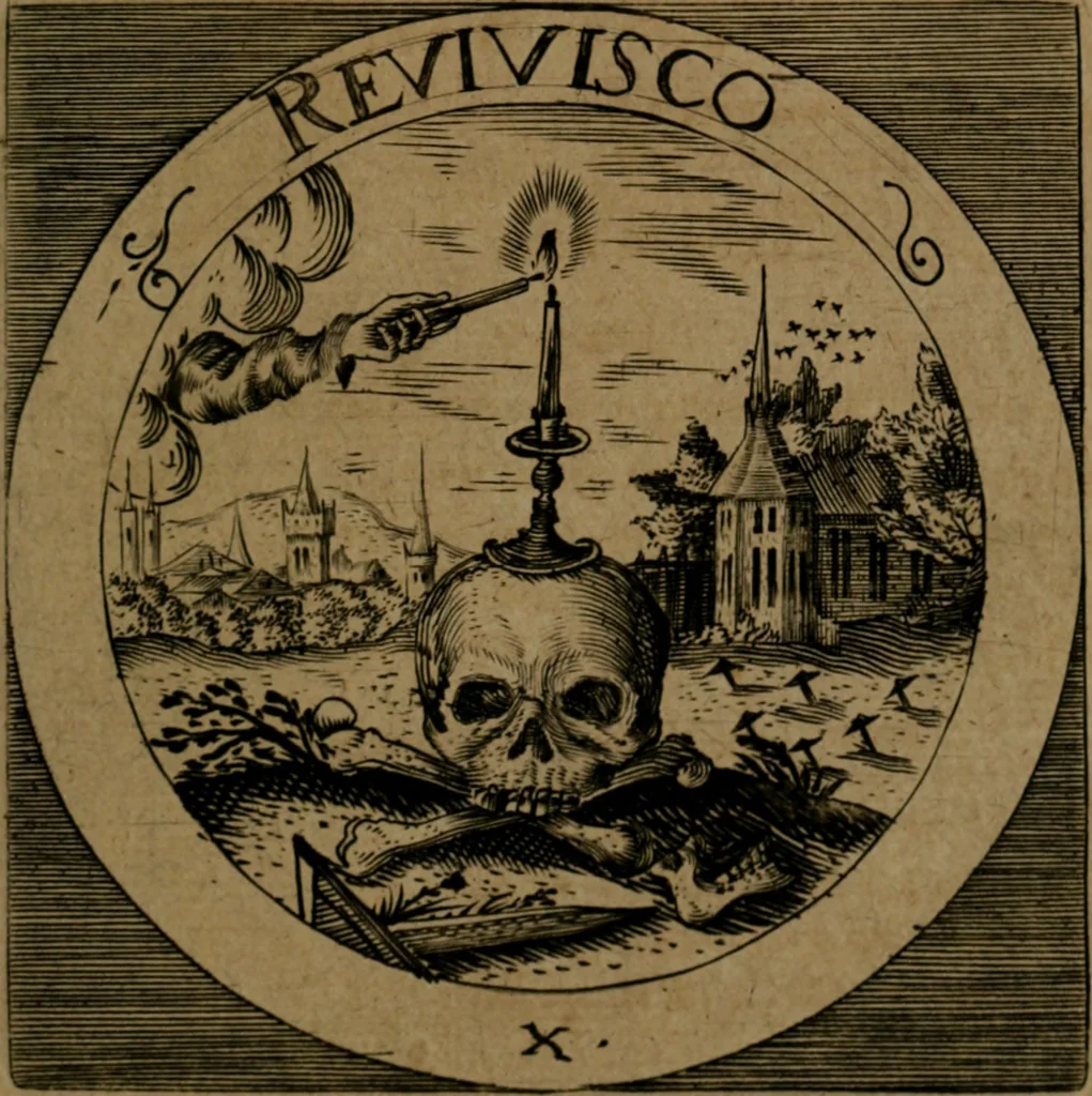 An illustration from Emblemata sacra : hoc est, decades quinque emblematum ex sacra scriptura, de dulcissimo nomine & cruce Jesu Christi, figuris aeneis incisorum ..., 1624, leaf 56
