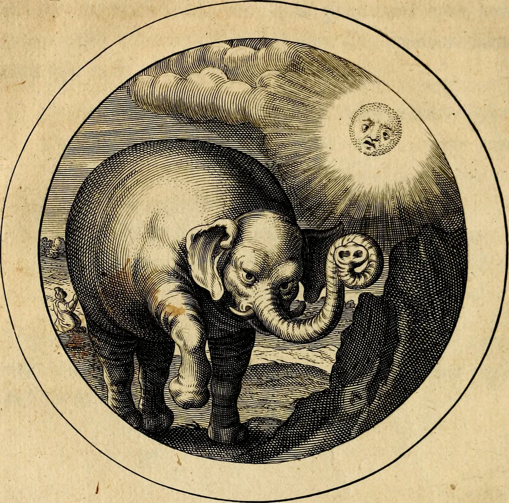 An illustration from Emblemata selectiora. Typis elegantissimis expressa, nec non sententiis, carminibus, historiis ac proverbiis, ex scriptoribus cum sacris tum profanis, antiquis & recentioribus, illustrata, 1704, leaf 129