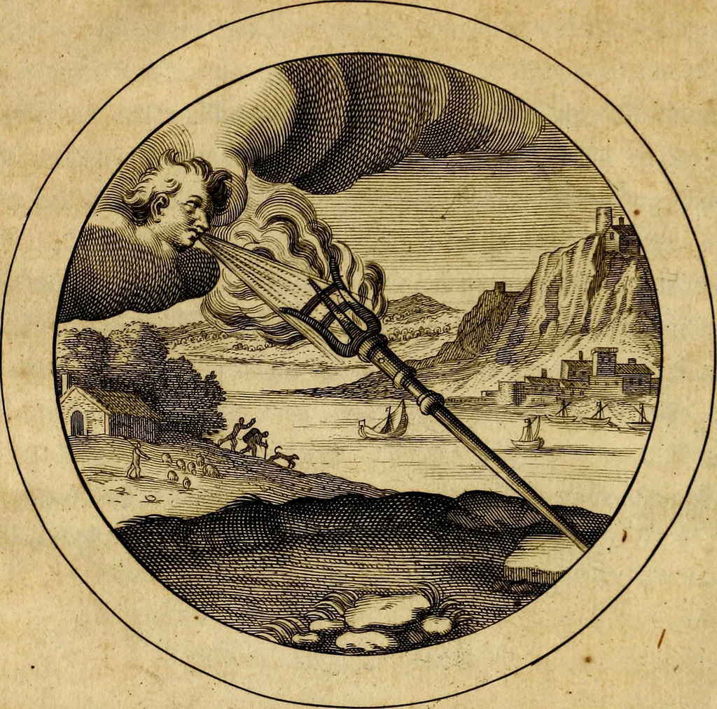 An illustration from Emblemata selectiora. Typis elegantissimis expressa, nec non sententiis, carminibus, historiis ac proverbiis, ex scriptoribus cum sacris tum profanis, antiquis & recentioribus, illustrata, 1704, leaf 145