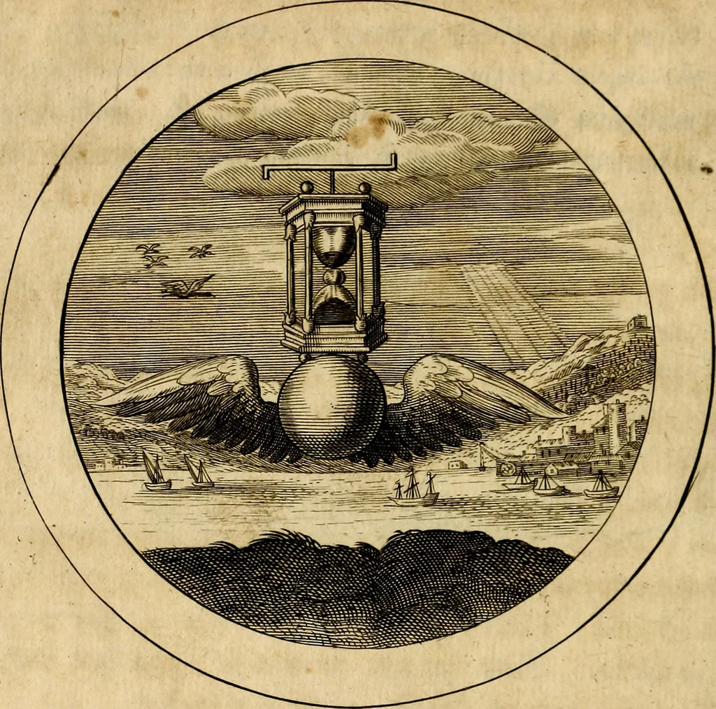 An illustration from Emblemata selectiora. Typis elegantissimis expressa, nec non sententiis, carminibus, historiis ac proverbiis, ex scriptoribus cum sacris tum profanis, antiquis & recentioribus, illustrata, 1704, leaf 153