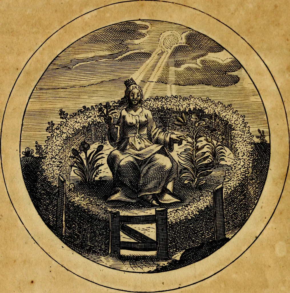 An illustration from Emblemata selectiora. Typis elegantissimis expressa, nec non sententiis, carminibus, historiis ac proverbiis, ex scriptoribus cum sacris tum profanis, antiquis & recentioribus, illustrata, 1704, leaf 9