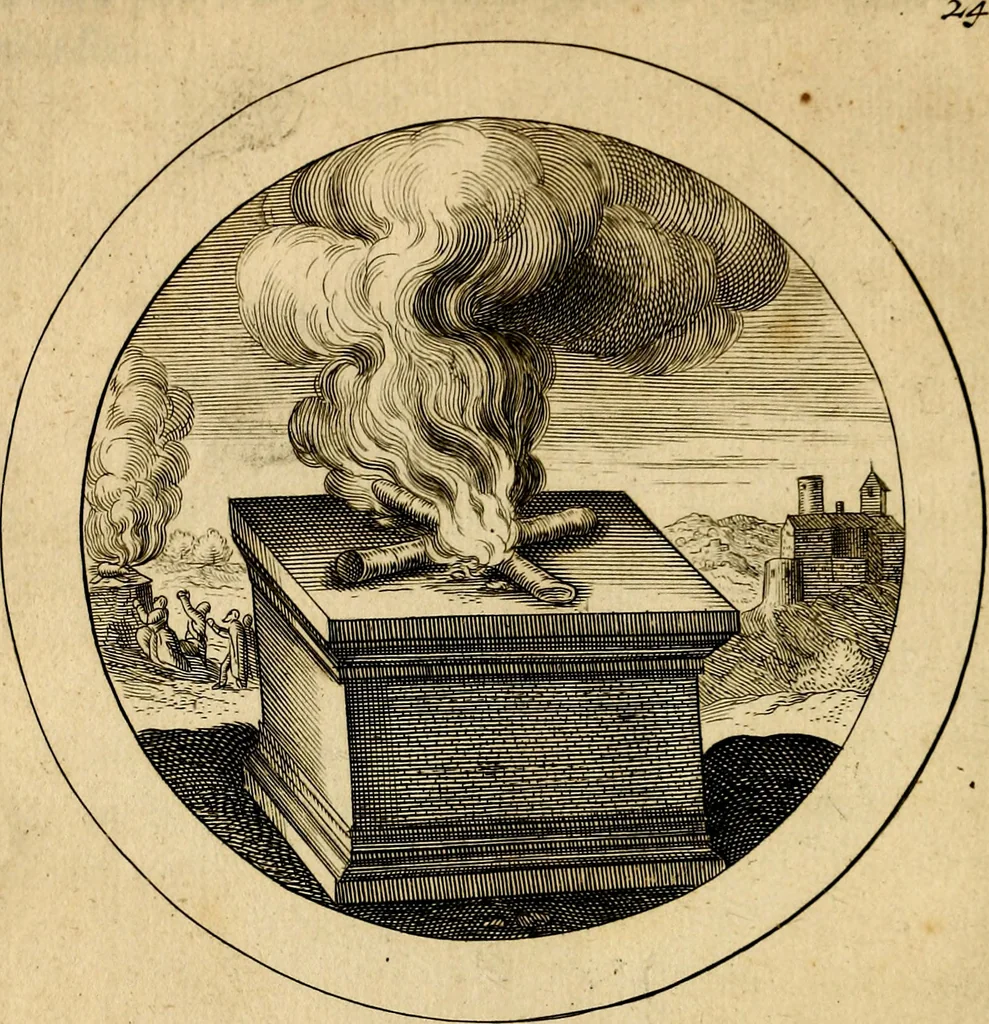 An illustration from Emblemata selectiora. Typis elegantissimis expressa, nec non sententiis, carminibus, historiis ac proverbiis, ex scriptoribus cum sacris tum profanis, antiquis & recentioribus, illustrata, 1704, leaf 97