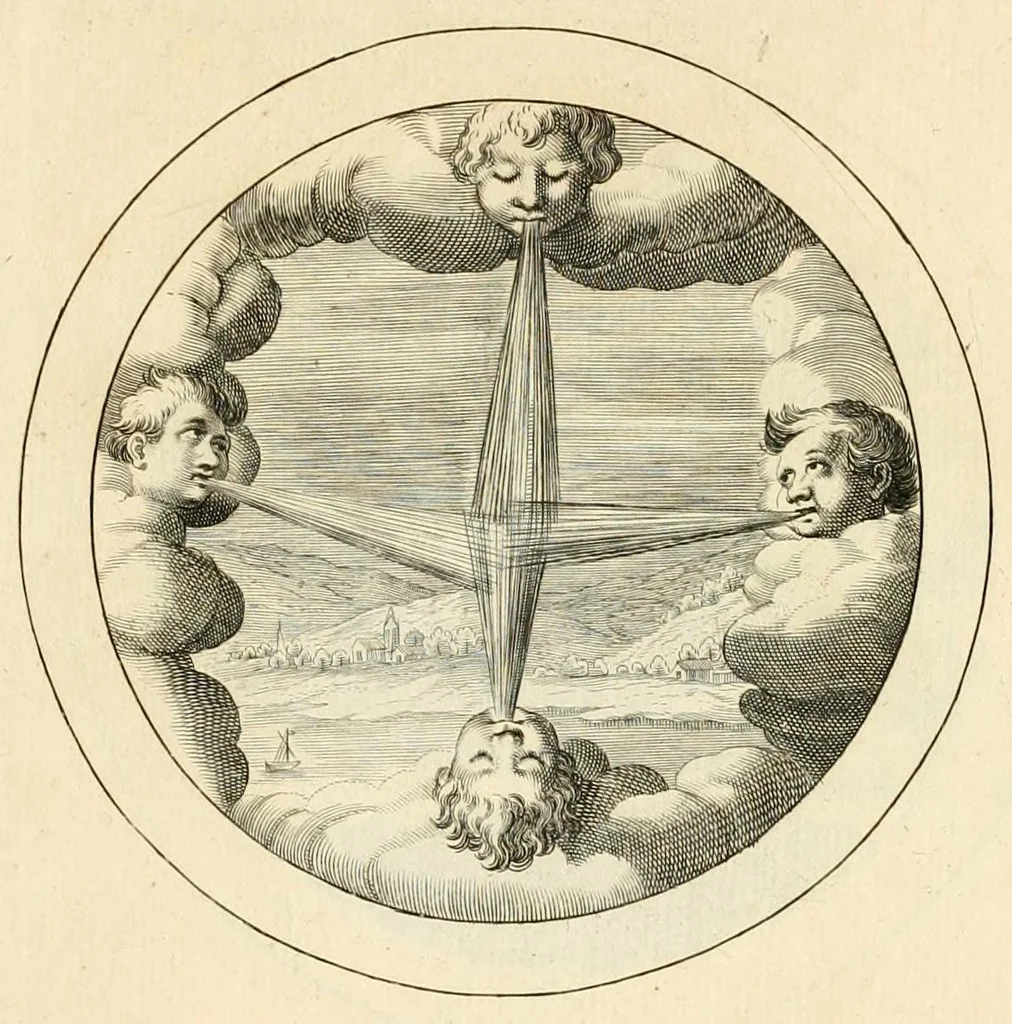 An illustration from Emblemata selectiora : typis elegantissimis expressa, nec non sententiis, carminibus, historiis ac proverbiis, ex scriptoribus cum sacris tum profanis, antiquis & recentioribus, illustrata .., 1704, leaf 157