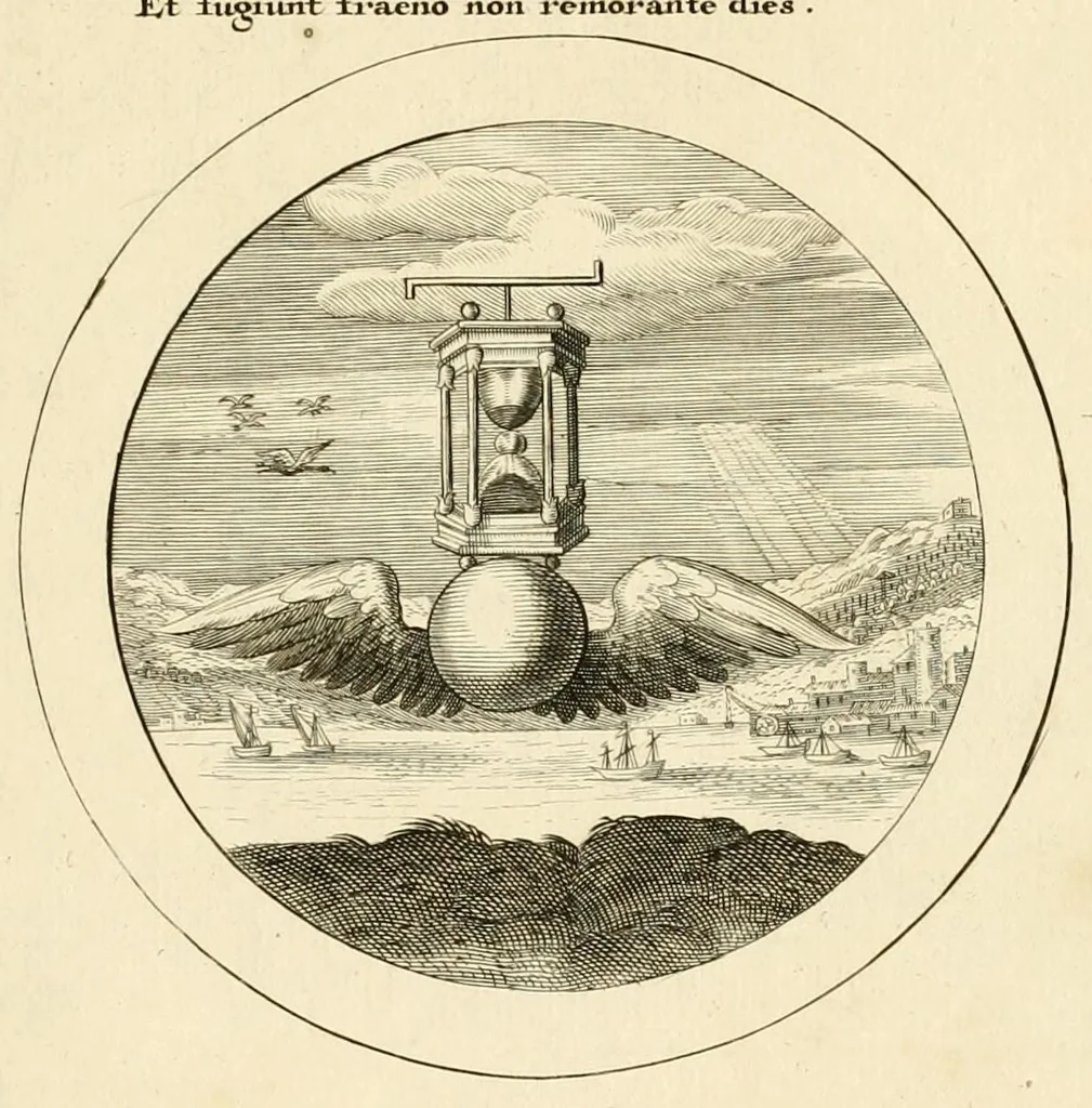 An illustration from Emblemata selectiora : typis elegantissimis expressa, nec non sententiis, carminibus, historiis ac proverbiis, ex scriptoribus cum sacris tum profanis, antiquis & recentioribus, illustrata .., 1704, leaf 159