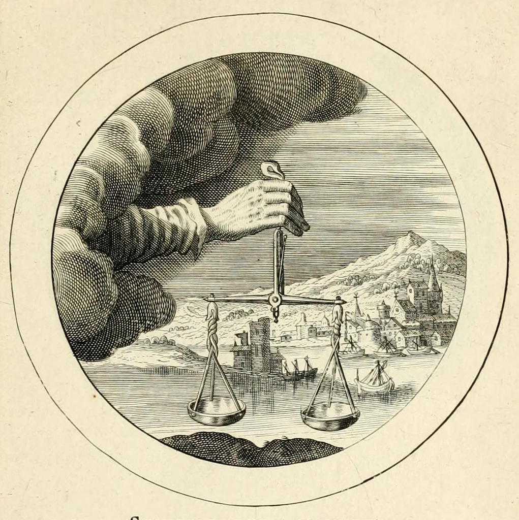 An illustration from Emblemata selectiora : typis elegantissimis expressa, nec non sententiis, carminibus, historiis ac proverbiis, ex scriptoribus cum sacris tum profanis, antiquis & recentioribus, illustrata .., 1704, leaf 99