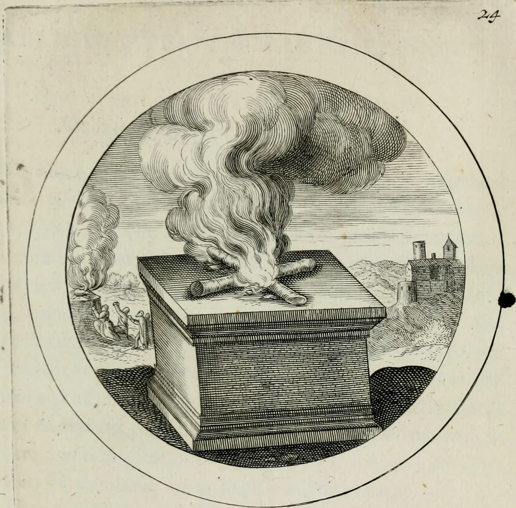An illustration from Emblemata selectiora : typis elegantissimis expressa, nec non sententiis, carminibus, historiis ac proverbiis, ex scriptoribus cum sacris tum profanis, antiquis & recentioribus, illustrata, 1704, leaf 100