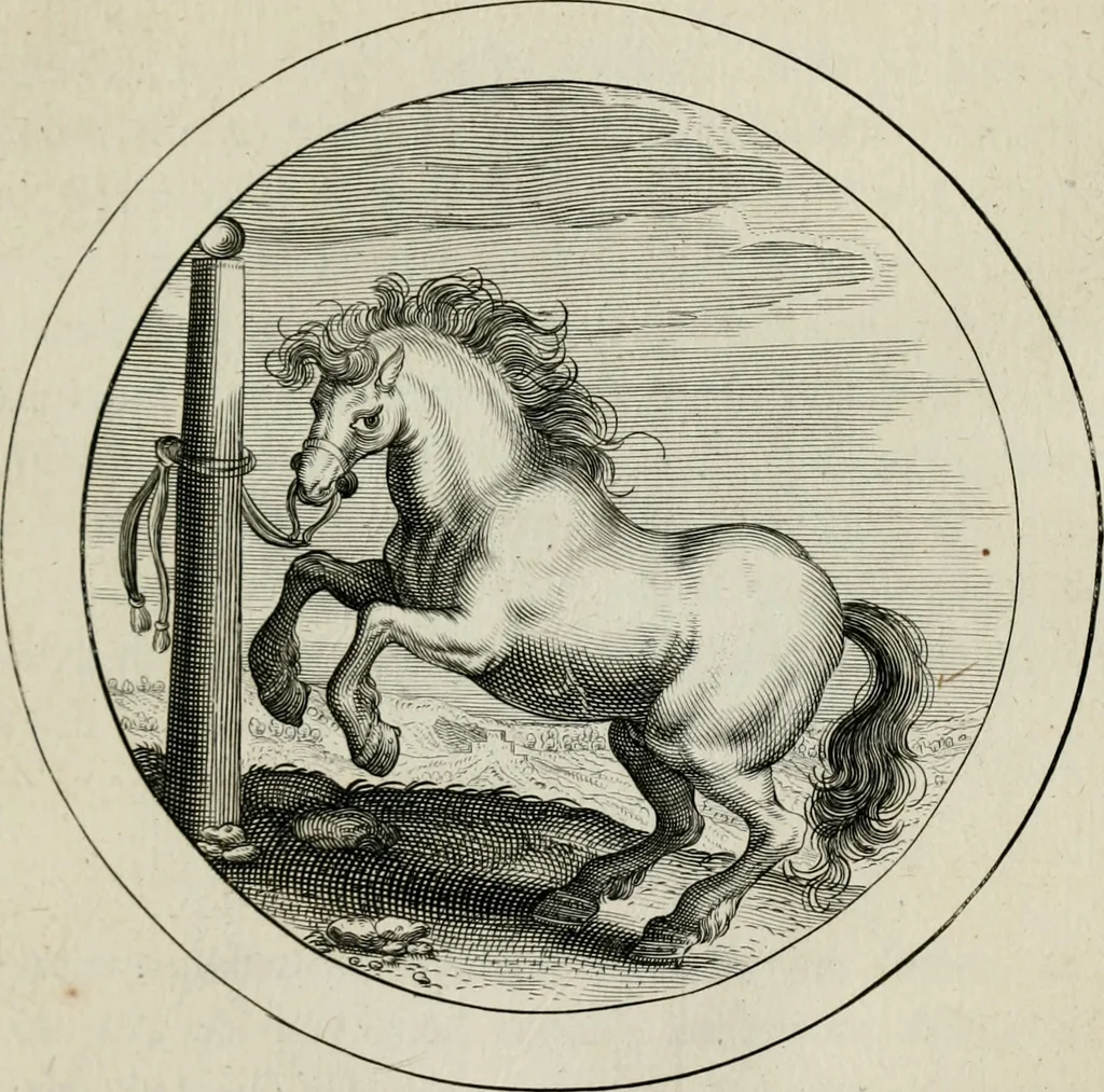 An illustration from Emblemata selectiora : typis elegantissimis expressa, nec non sententiis, carminibus, historiis ac proverbiis, ex scriptoribus cum sacris tum profanis, antiquis & recentioribus, illustrata, 1704, leaf 128