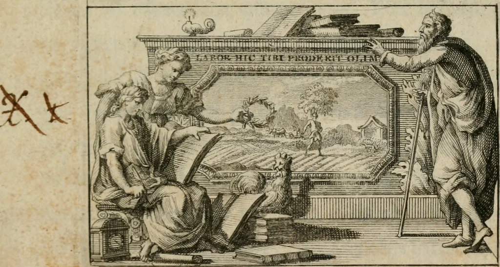 An illustration from Emblemata selectiora : typis elegantissimis expressa, nec non sententiis, carminibus, historiis ac proverbiis, ex scriptoribus cum sacris tum profanis, antiquis & recentioribus, illustrata, 1704, leaf 4