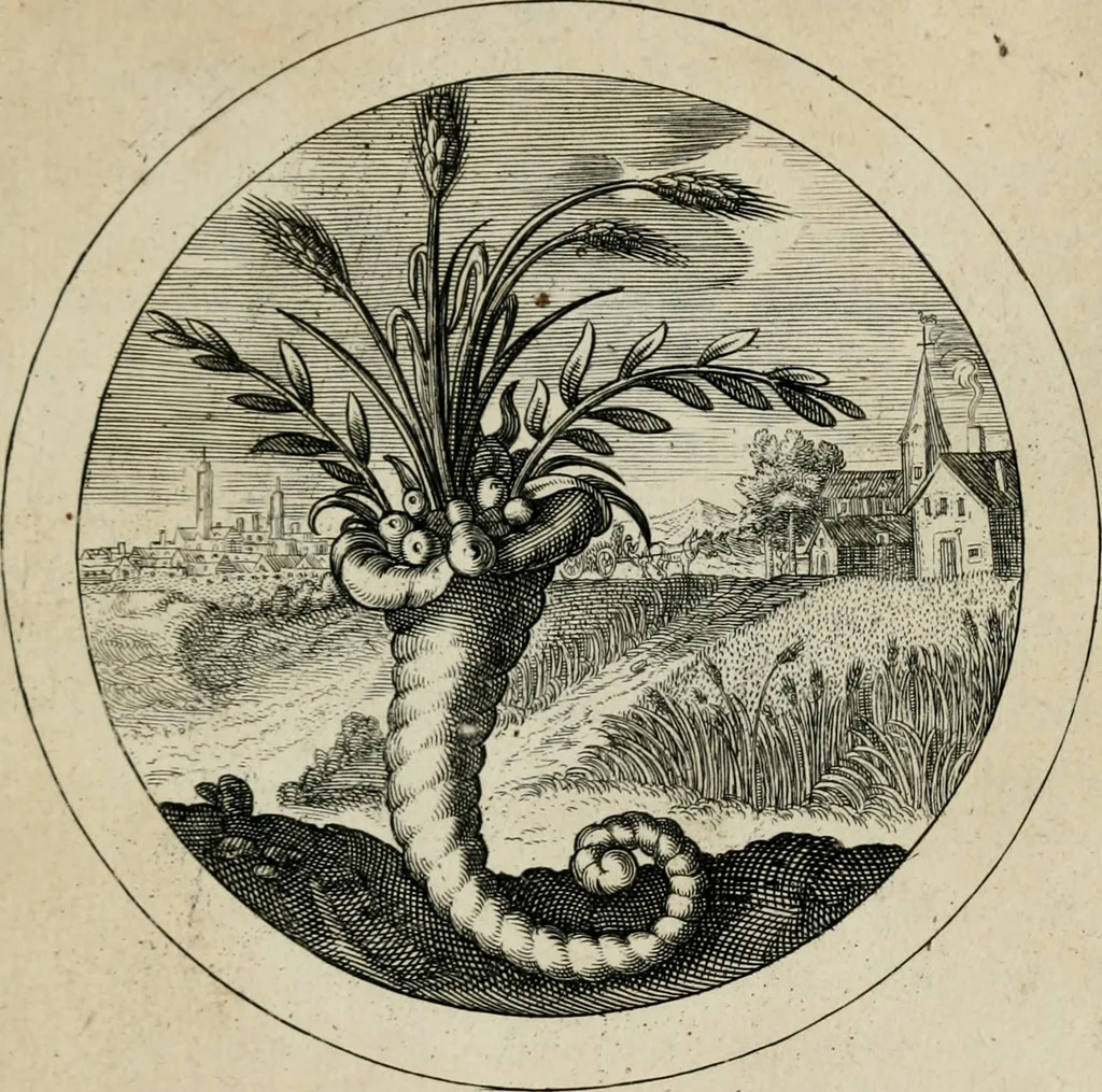 An illustration from Emblemata selectiora : typis elegantissimis expressa, nec non sententiis, carminibus, historiis ac proverbiis, ex scriptoribus cum sacris tum profanis, antiquis & recentioribus, illustrata, 1704, leaf 60