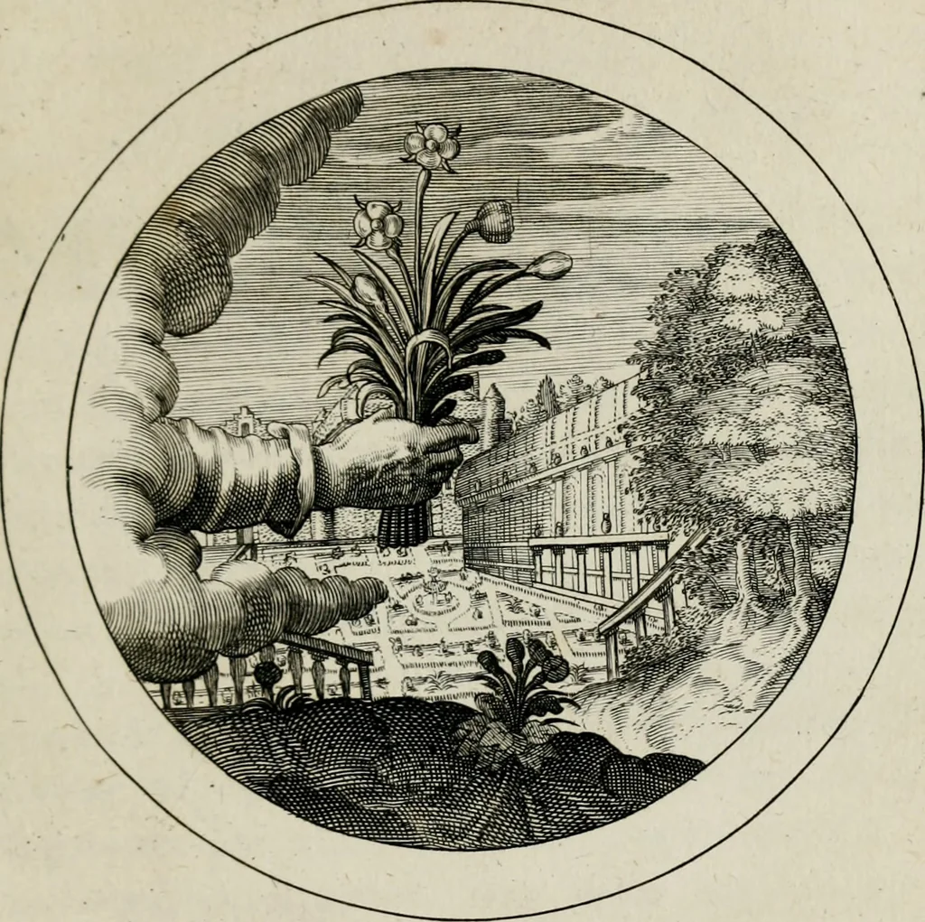 An illustration from Emblemata selectiora : typis elegantissimis expressa, nec non sententiis, carminibus, historiis ac proverbiis, ex scriptoribus cum sacris tum profanis, antiquis & recentioribus, illustrata, 1704, leaf 72