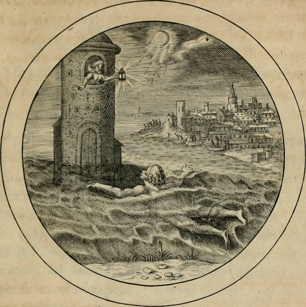 An illustration from Emblemata selectiora : typis elegantissimis expressa, nec non sententiis, carminibus, historiis ac proverbiis, ex scriptoribus cum sacris tum profanis, antiquis & recentioribus, illustrata, 1704, leaf 84