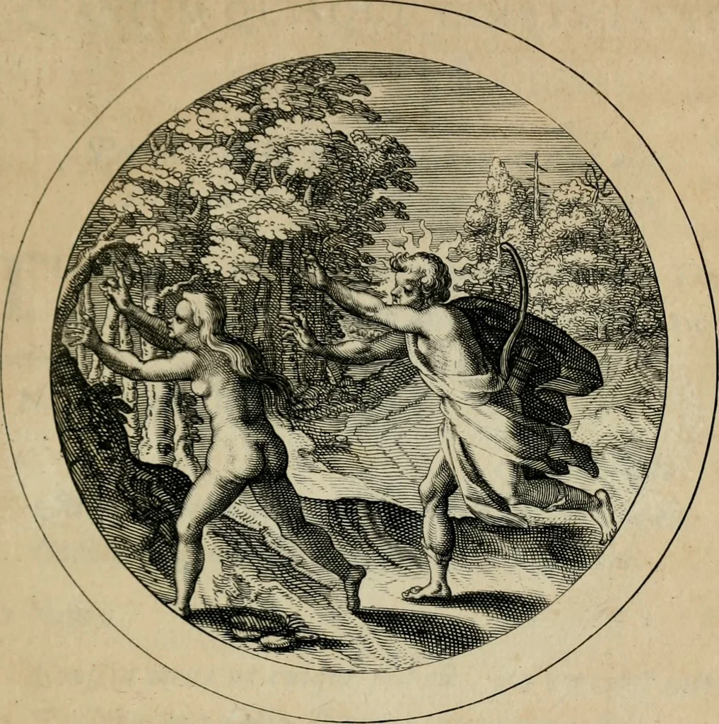An illustration from Emblemata selectiora : typis elegantissimis expressa, nec non sententiis, carminibus, historiis ac proverbiis, ex scriptoribus cum sacris tum profanis, antiquis & recentioribus, illustrata, 1704, leaf 92