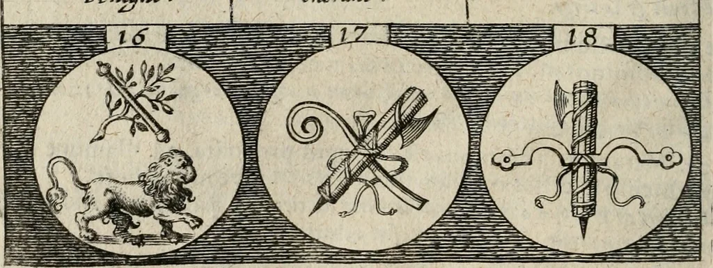 An illustration from Emblemata, sive, Symbola a principibus, viris eeclesiasticis [sic] ac militaribus aliisque vsurpanda : Deuises ou emblemes pour princes, gens d'Eglise, gens de guerre, & aultres, 1624, leaf 15