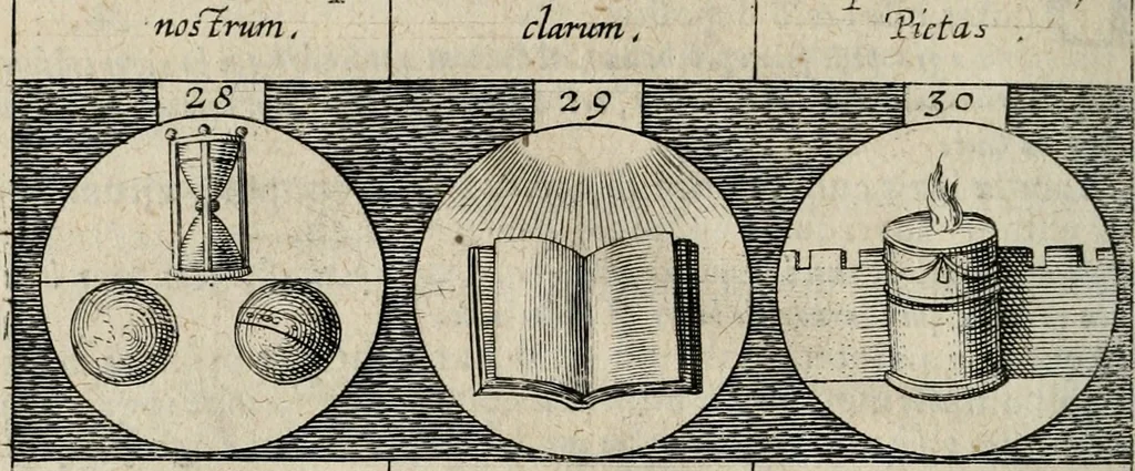 An illustration from Emblemata, sive, Symbola a principibus, viris eeclesiasticis [sic] ac militaribus aliisque vsurpanda : Deuises ou emblemes pour princes, gens d'Eglise, gens de guerre, & aultres, 1624, leaf 19