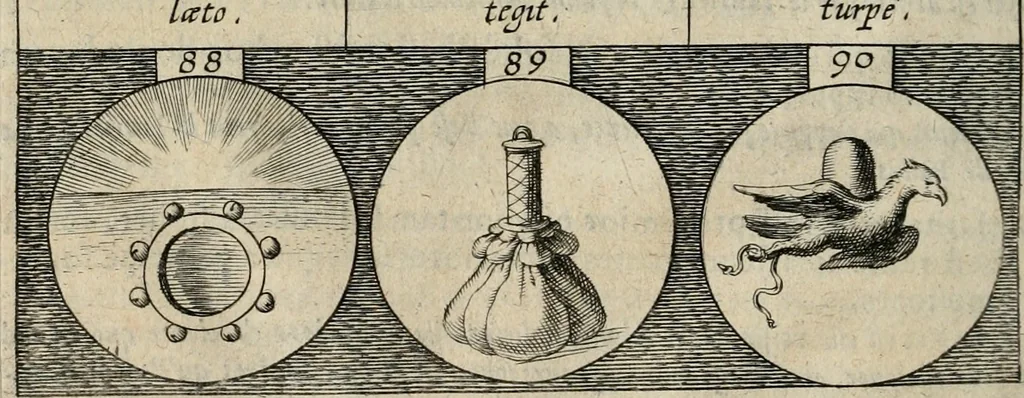 An illustration from Emblemata, sive, Symbola a principibus, viris eeclesiasticis [sic] ac militaribus aliisque vsurpanda : Deuises ou emblemes pour princes, gens d'Eglise, gens de guerre, & aultres, 1624, leaf 31