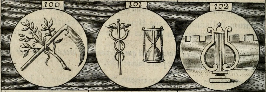 An illustration from Emblemata, sive, Symbola a principibus, viris eeclesiasticis [sic] ac militaribus aliisque vsurpanda : Deuises ou emblemes pour princes, gens d'Eglise, gens de guerre, & aultres, 1624, leaf 35