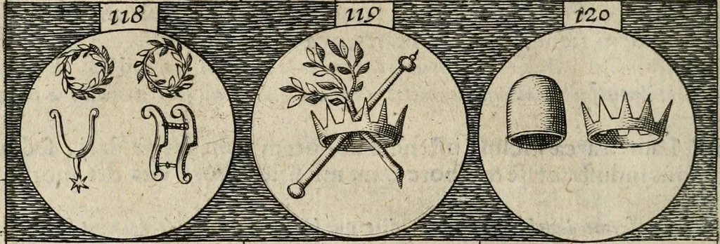 An illustration from Emblemata, sive, Symbola a principibus, viris eeclesiasticis [sic] ac militaribus aliisque vsurpanda : Deuises ou emblemes pour princes, gens d'Eglise, gens de guerre, & aultres, 1624, leaf 39