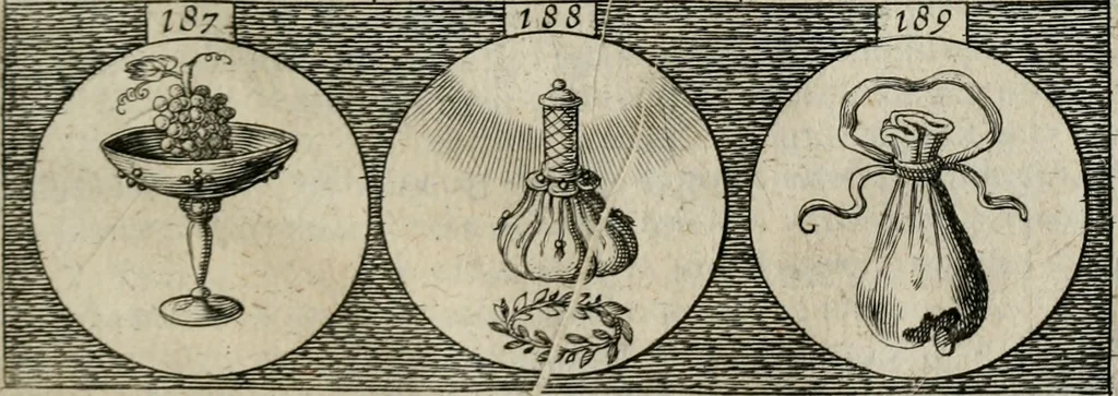 An illustration from Emblemata, sive, Symbola a principibus, viris eeclesiasticis [sic] ac militaribus aliisque vsurpanda : Deuises ou emblemes pour princes, gens d'Eglise, gens de guerre, & aultres, 1624, leaf 52