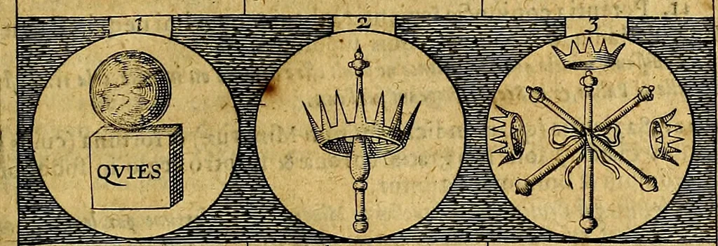 An illustration from Emblemata sive symbola a principibus, viris eeclesiasticis [sic] ac militaribus aliisque vsurpanda. Deuises ou emblemes pour princes, gens d'Eglise, gens de guerre, & aultres, 1624, leaf 10