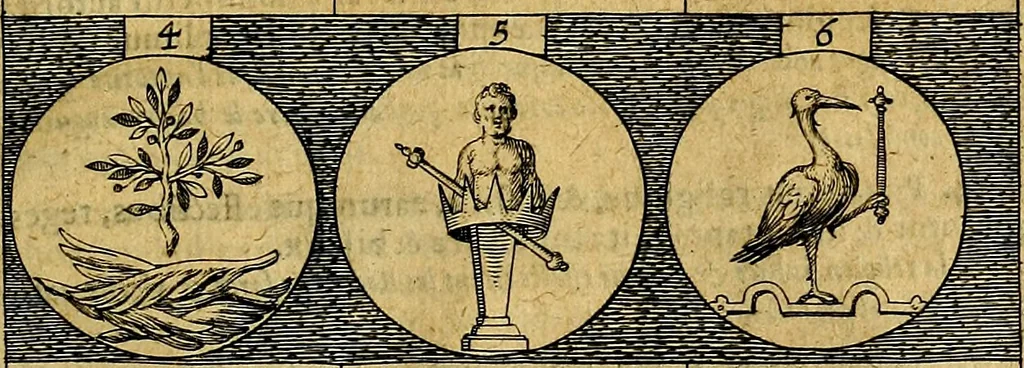 An illustration from Emblemata sive symbola a principibus, viris eeclesiasticis [sic] ac militaribus aliisque vsurpanda. Deuises ou emblemes pour princes, gens d'Eglise, gens de guerre, & aultres, 1624, leaf 10